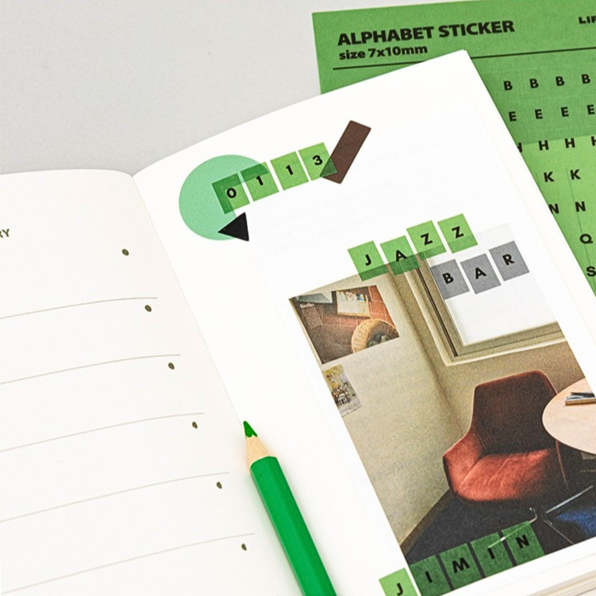 Livework LIFE & PIECES Alphabet Sticker Set