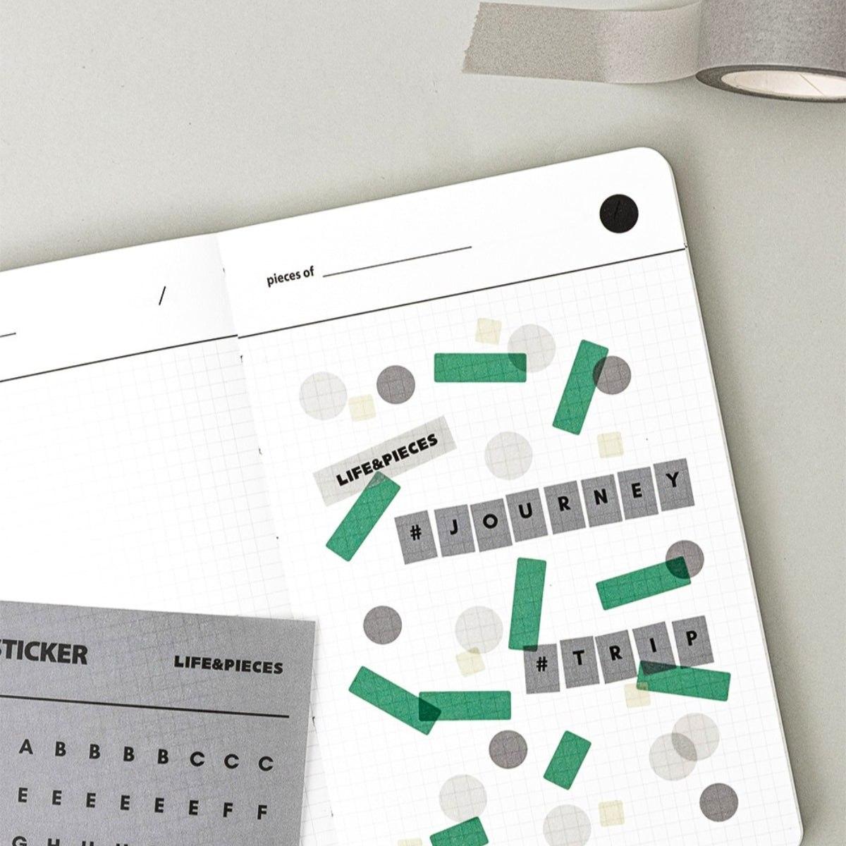 Livework LIFE & PIECES Alphabet Sticker Set