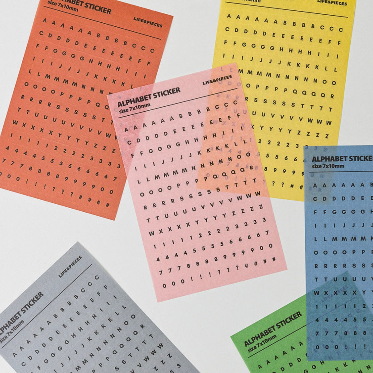 Livework LIFE & PIECES Alphabet Sticker Set