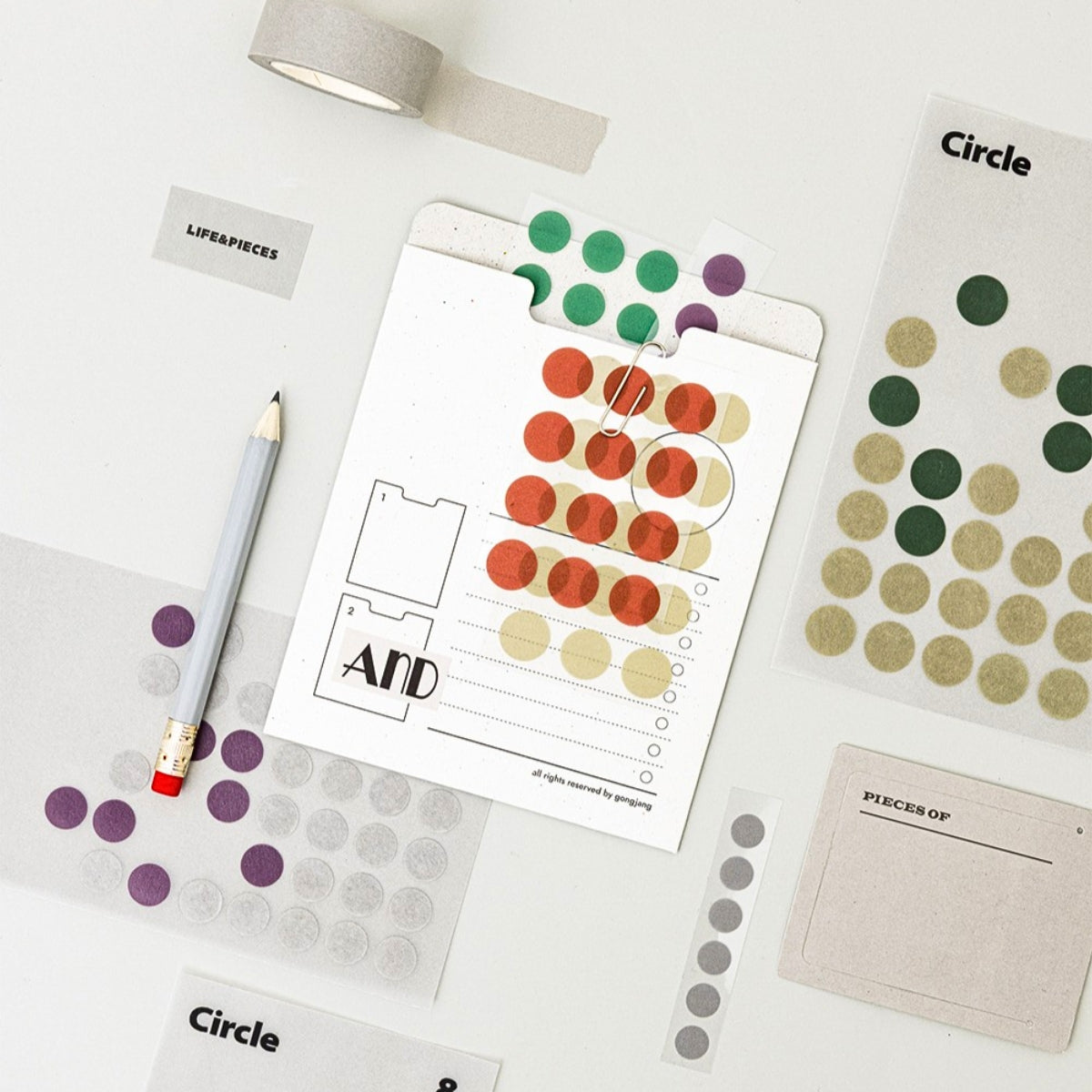 Livework LIFE & PIECES Circle Figure Sticker Set