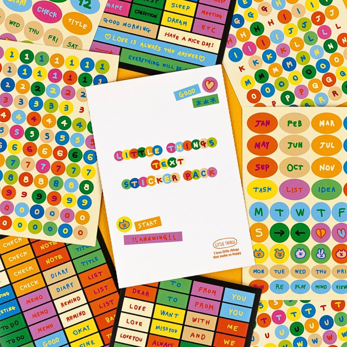 Livework Little Things Handwritten Text Sticker Pack