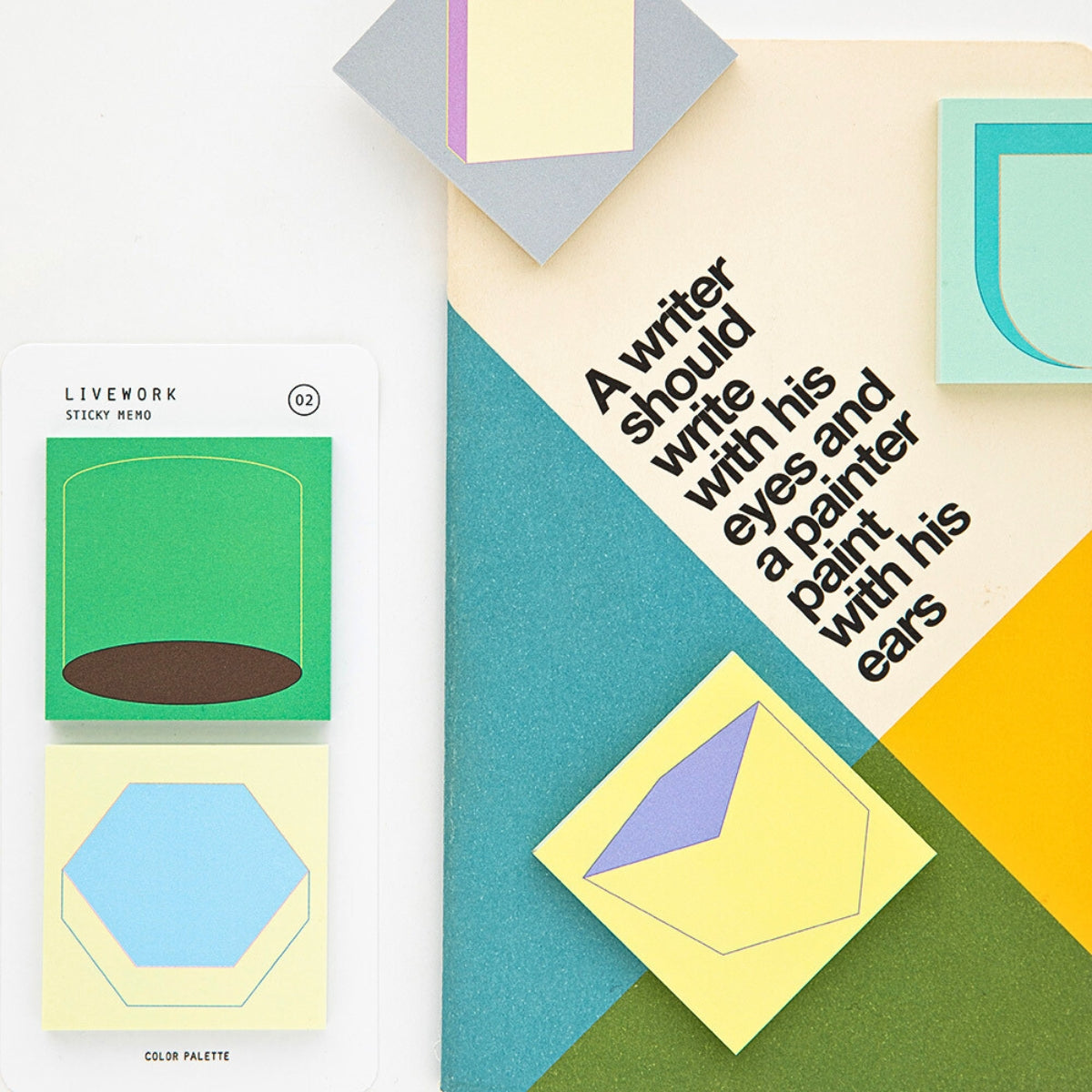 Livework Memo Sticky Note Set – 80 Sheets