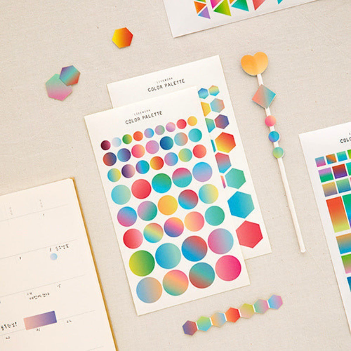 Livework Som Som Colourful Geometric Shapes Sticker Set