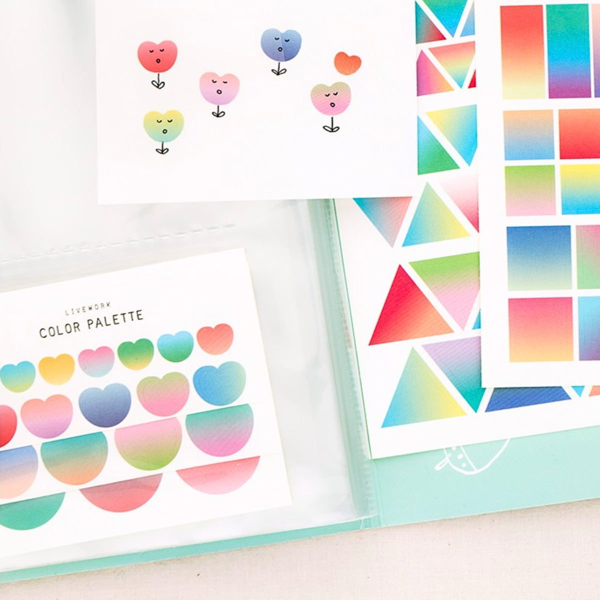 Livework Som Som Colourful Geometric Shapes Sticker Set