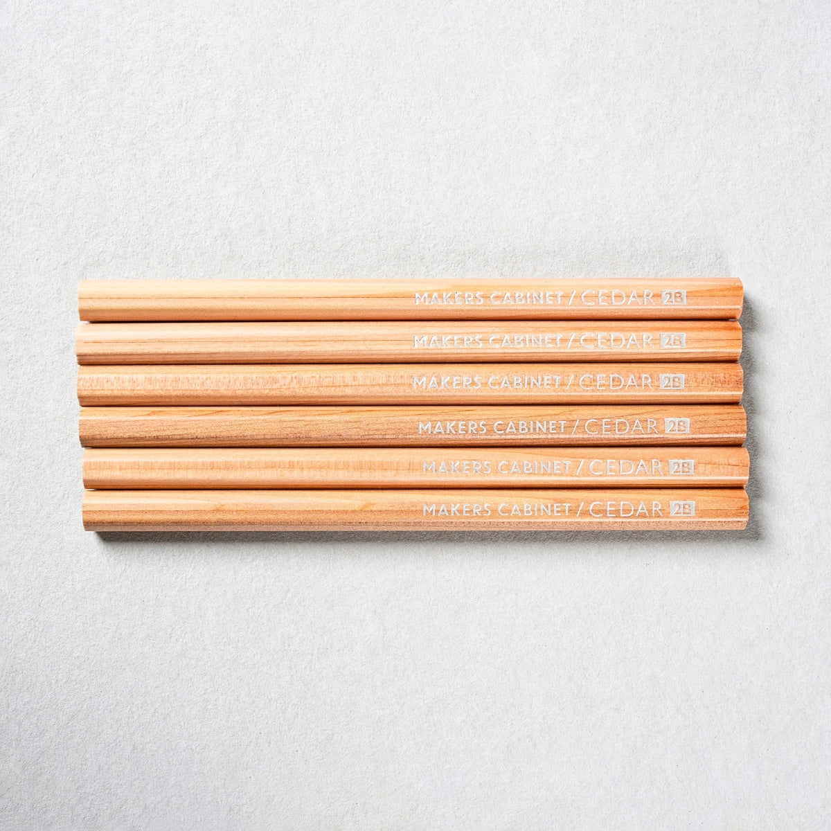 Makers Cabinet Ferrule Cedar Pencils – HB & 2B (Set of 6)