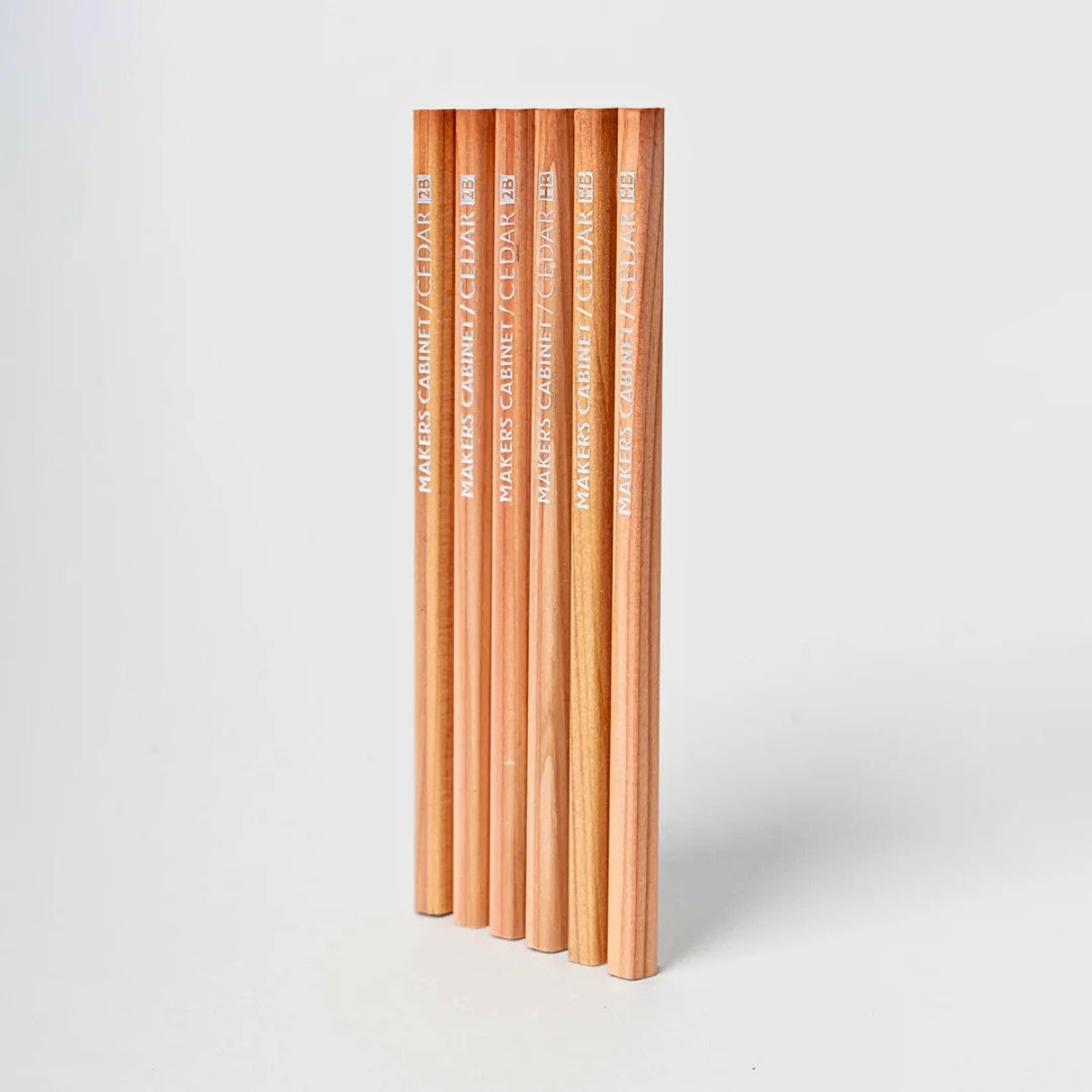 Makers Cabinet Ferrule Cedar Pencils – HB & 2B (Set of 6)