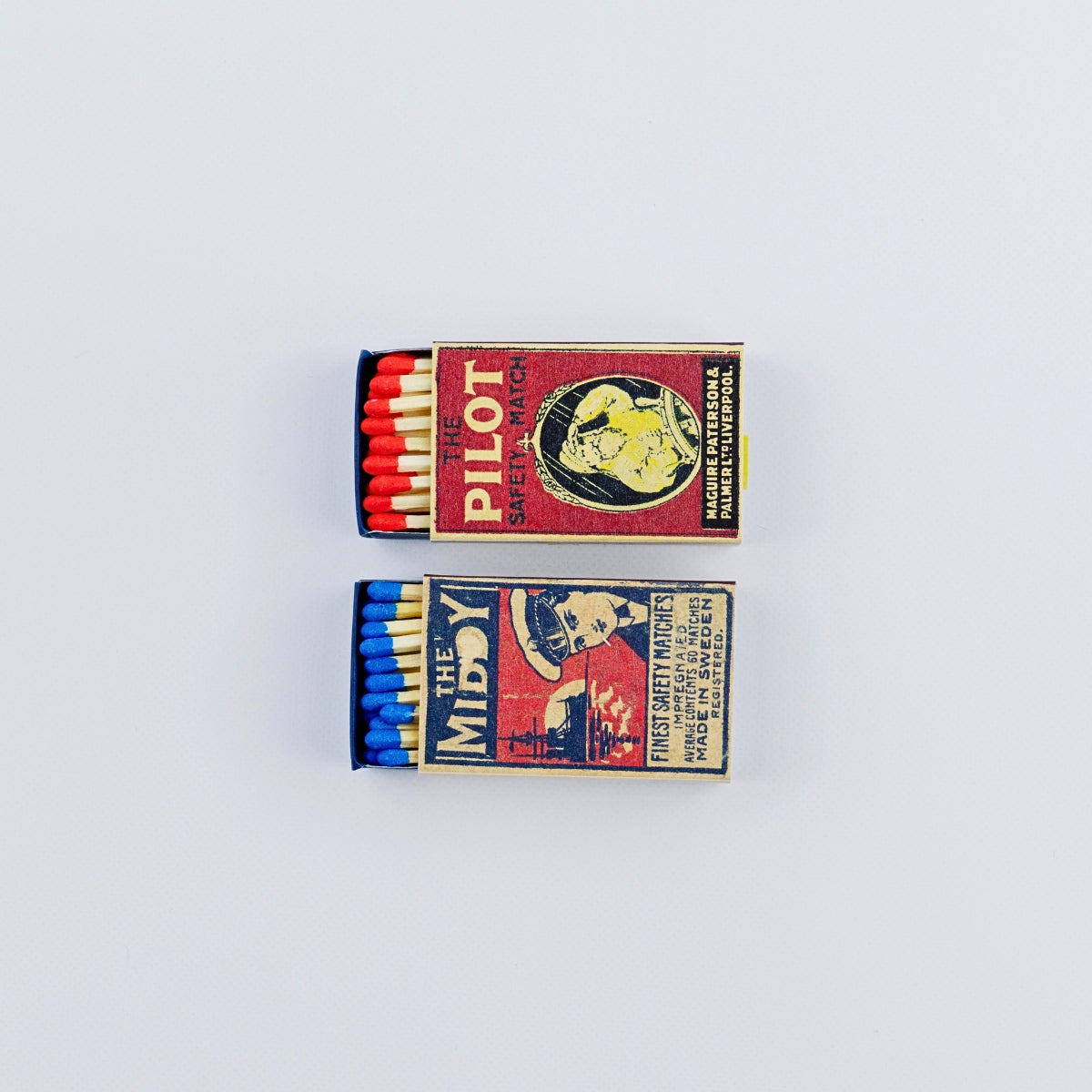 MDF Assorted Retro Matches - Mariner’s Box - Trade Pack of 6 Units