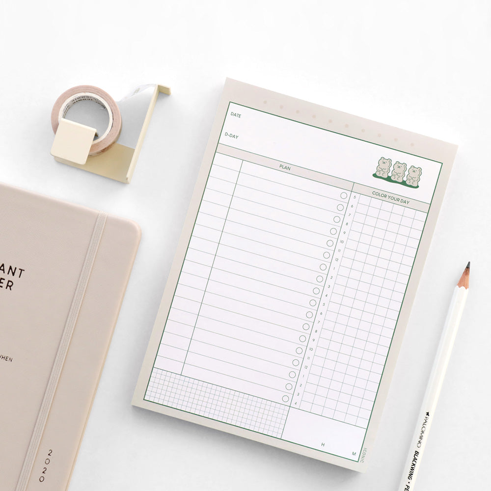 Iconic Daily Planner Memo Pad
