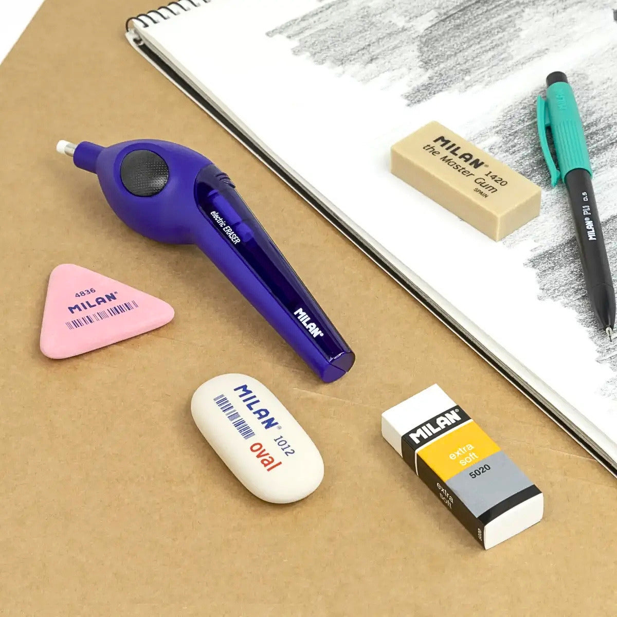 Milan 1012 Oval Erasers Set – (Set of 2)
