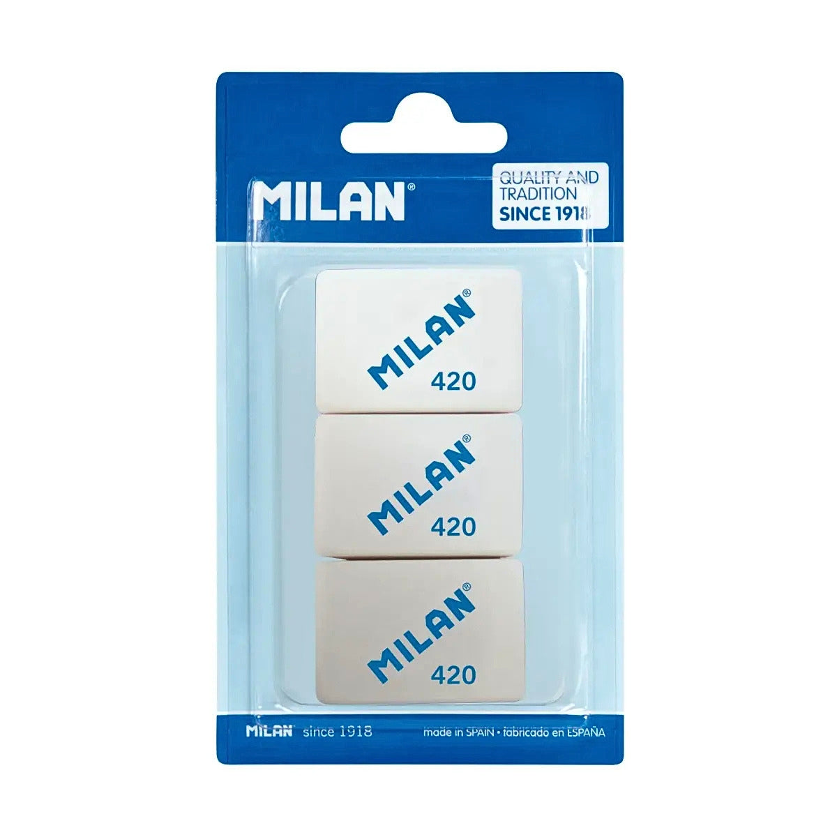 Milan 420 Square Erasers Set (Pack of 3)