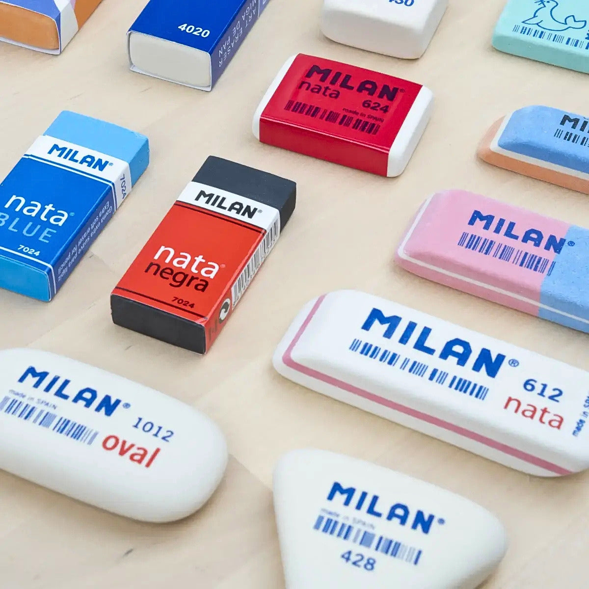 Milan 428 Triangular Erasers Set