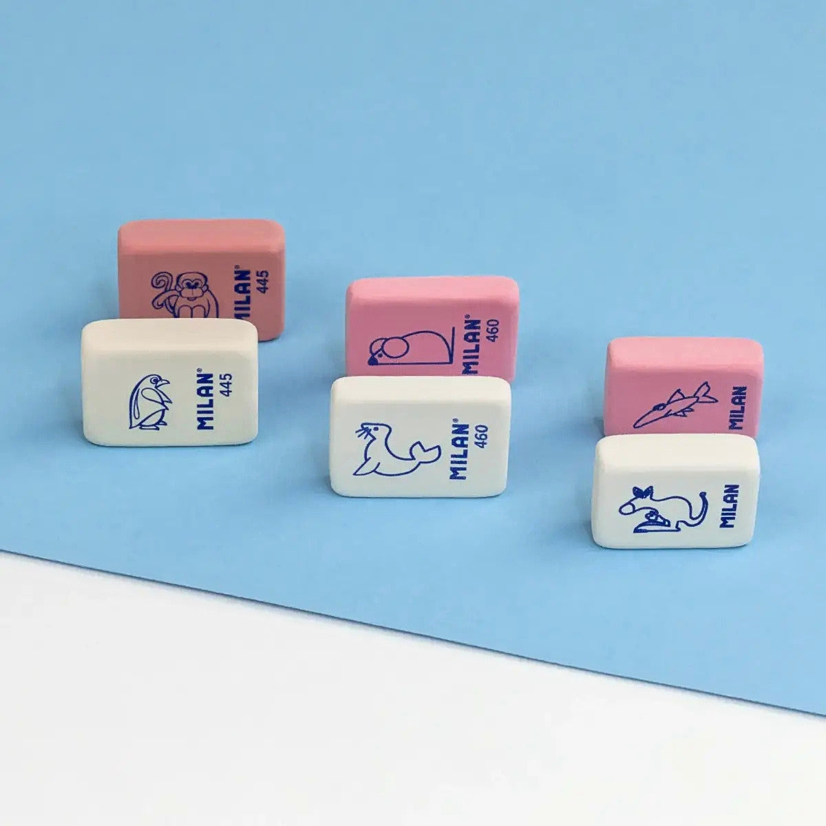 Milan 445 Cute Animal Design Erasers Set