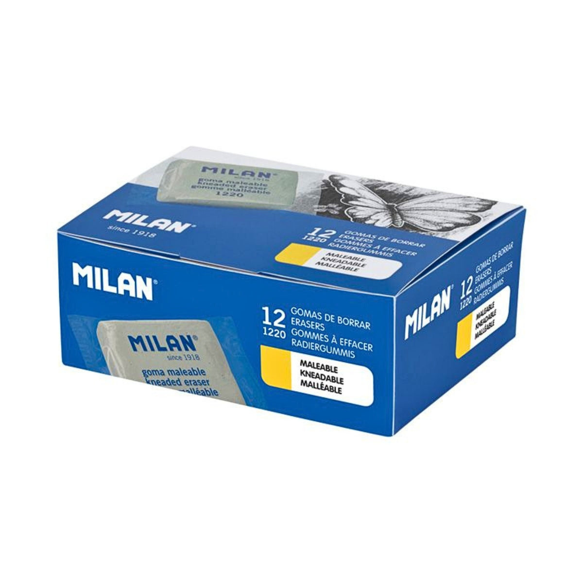 Milan Box Of 12 Kneadable Erasers 1220