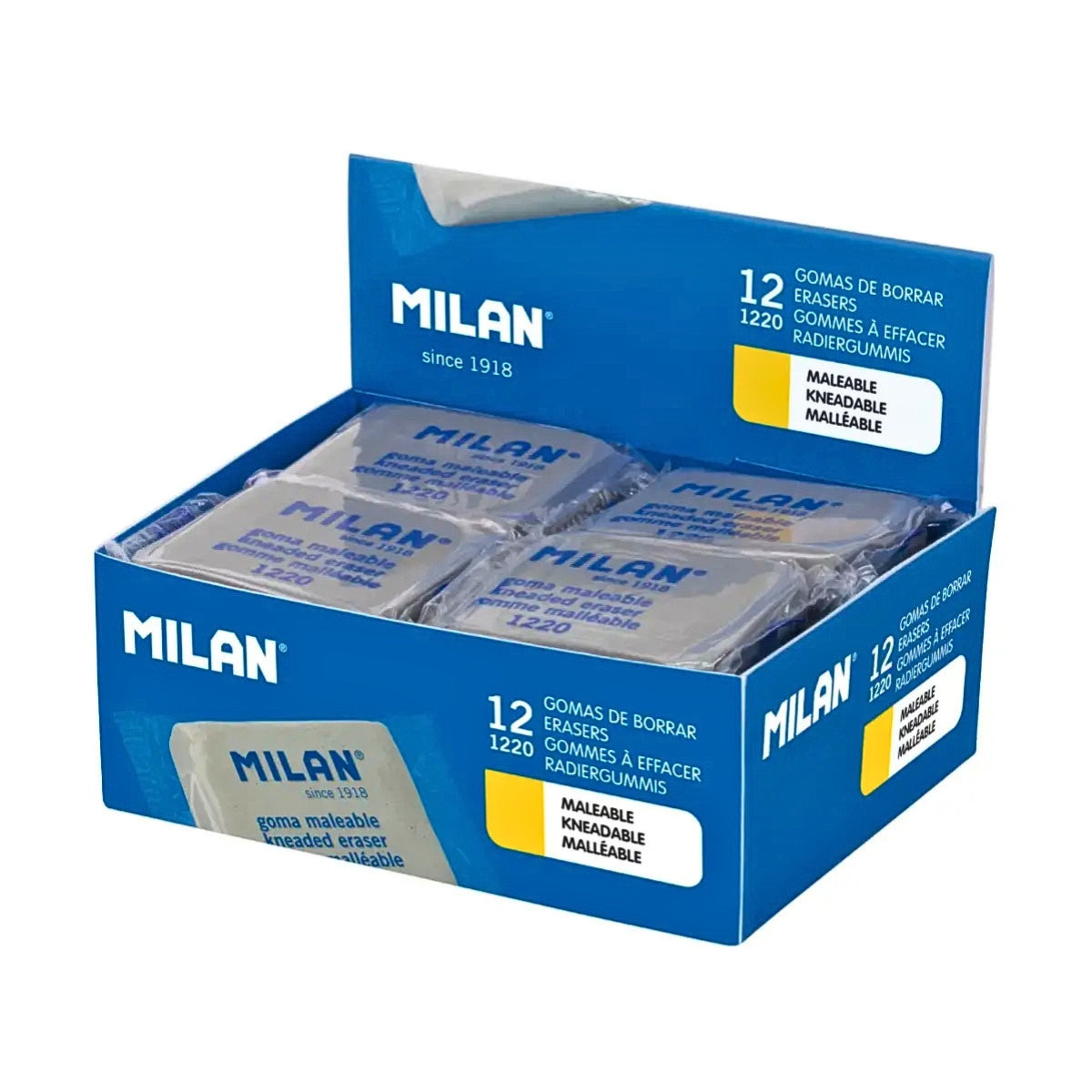 Milan Box Of 12 Kneadable Erasers 1220