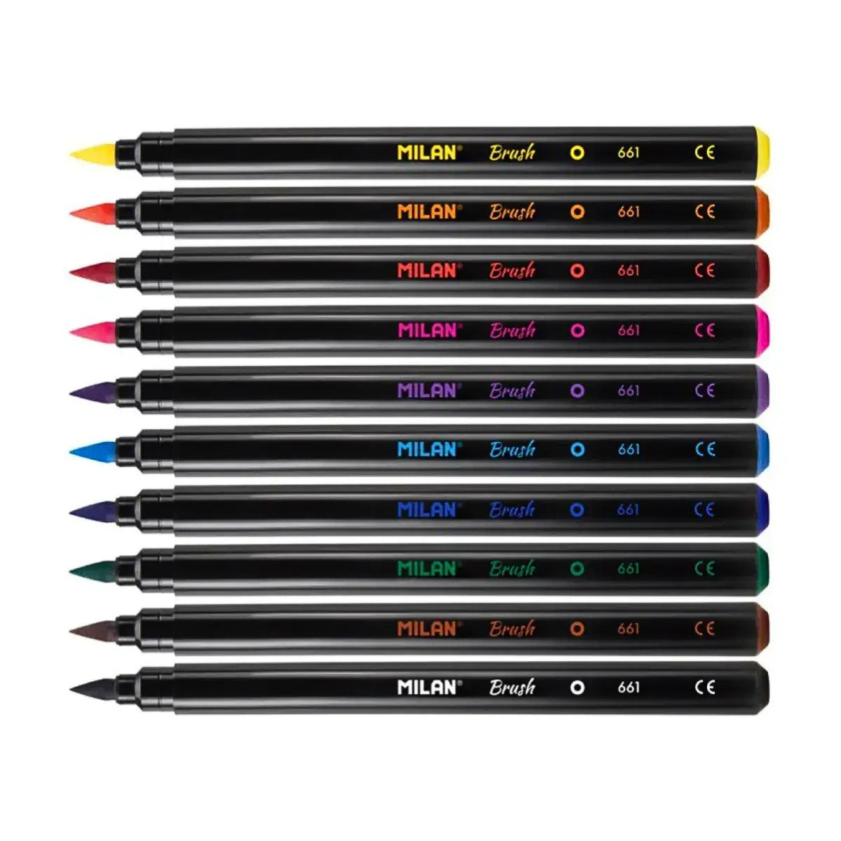 Milan Brush Tip Fibrepens – Box Of 10