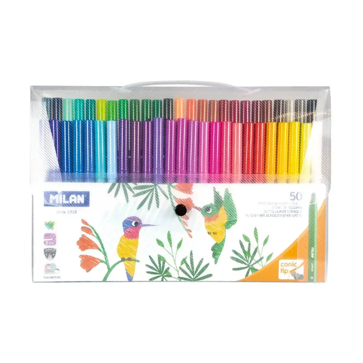 Milan Conical Tip Fibrepens (Case Of 50)