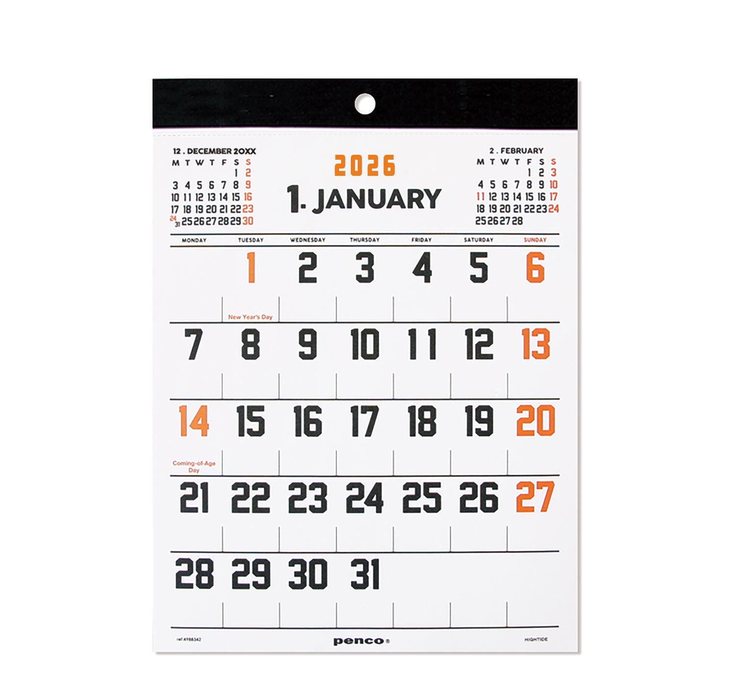 Hightide 2026 Wall Calendar [A5 / A4]