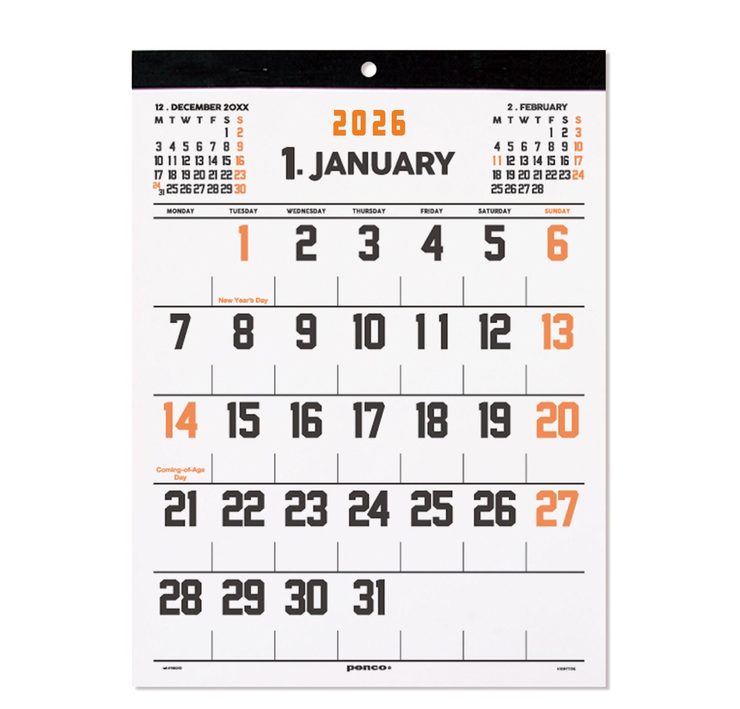 Hightide 2026 Wall Calendar [A5 / A4]