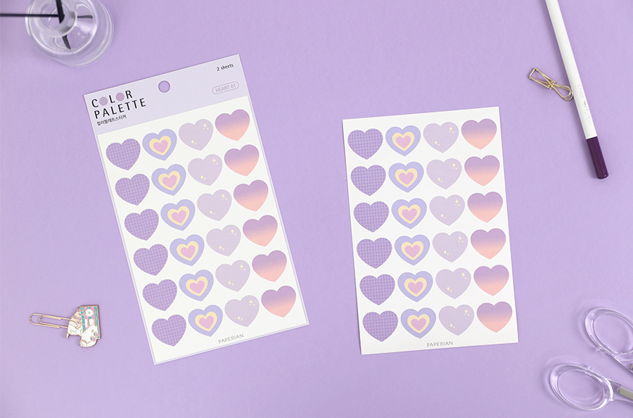 Paperian Colour Palette Stickers - Heart