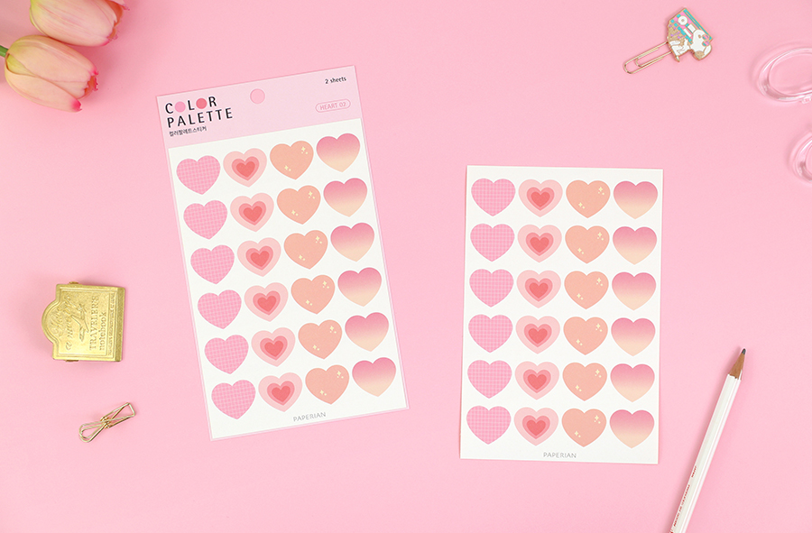 Paperian Colour Palette Stickers - Heart