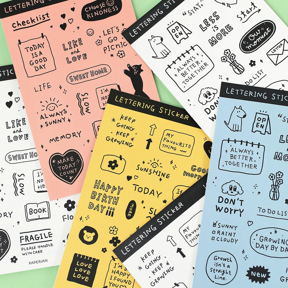 Paperian Lettering Sticker Set