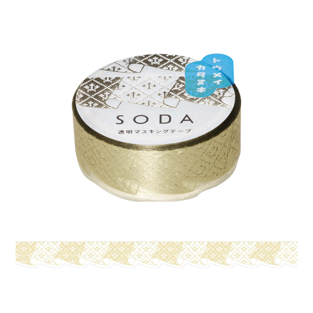 KING JIM SODA Foil & Die-Cut Masking Tape (15mm)