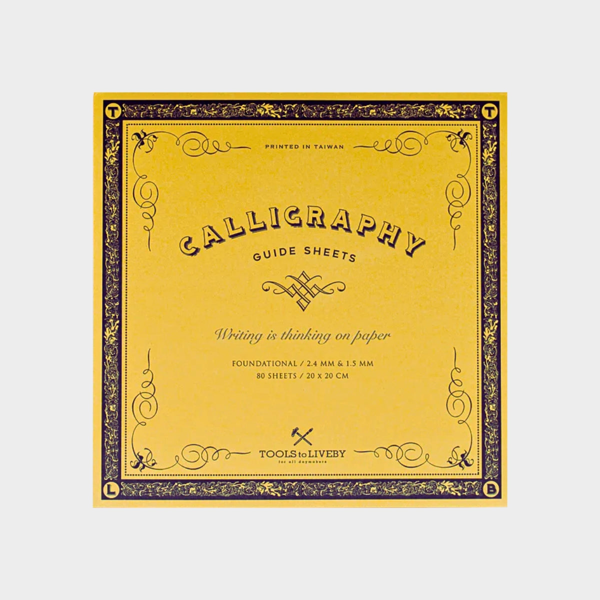 Tools To Live By Calligraphy Practice Notebook — Chancery Cursive