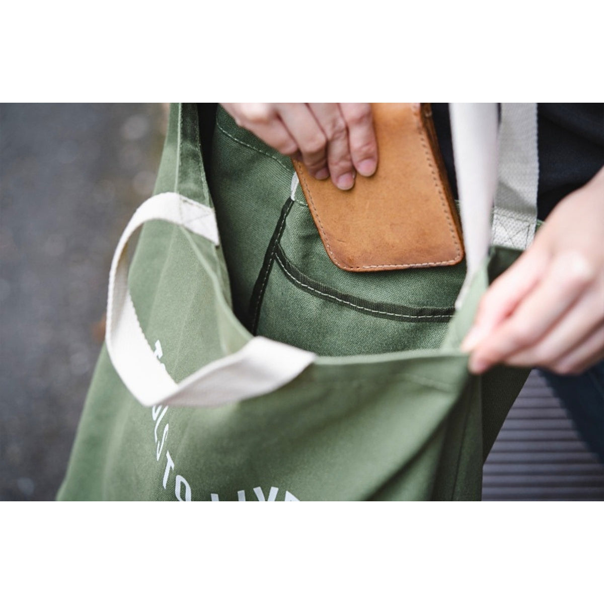 Tools to Live By Large Tote Bag – Green