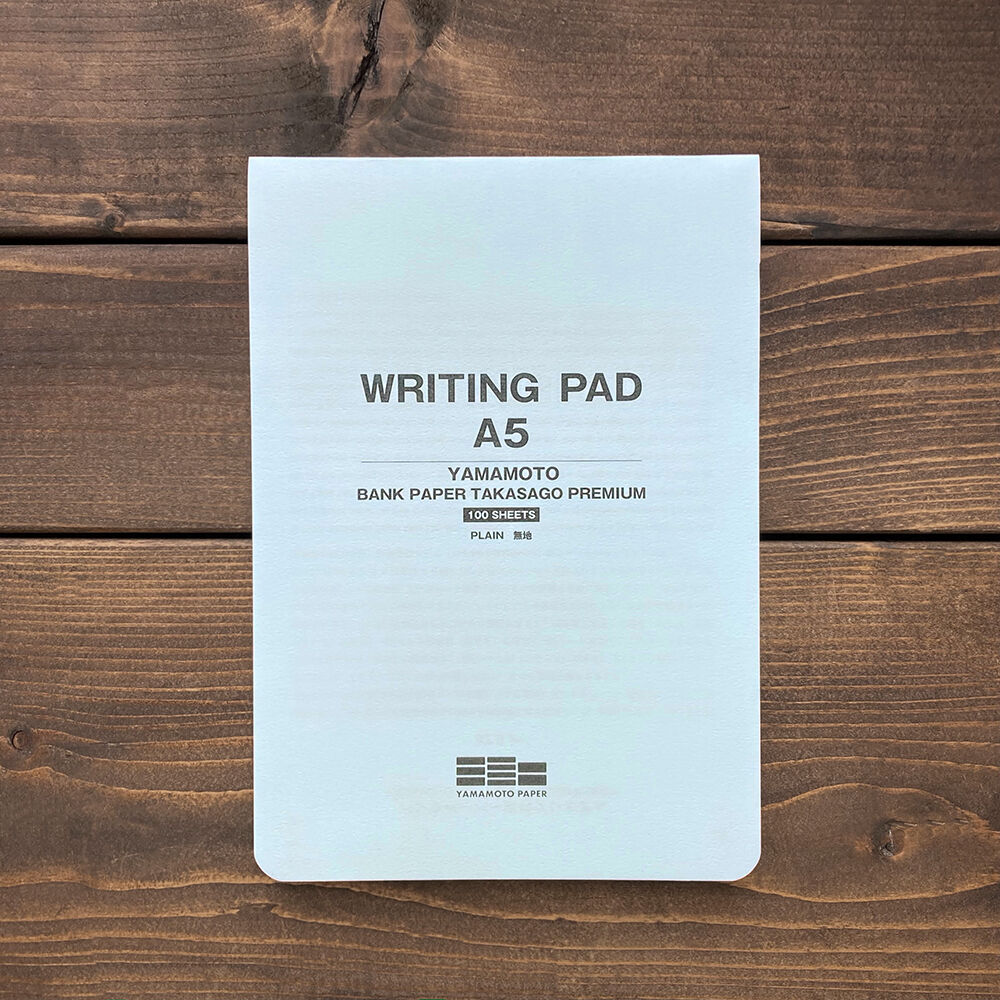 Yamamoto Paper Writing Pad A5 Takasago Premium Bank Paper
