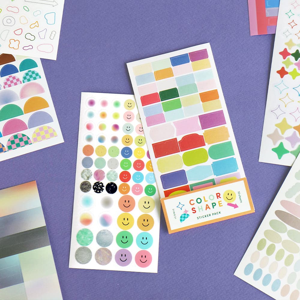 Iconic Color shape sticker pack