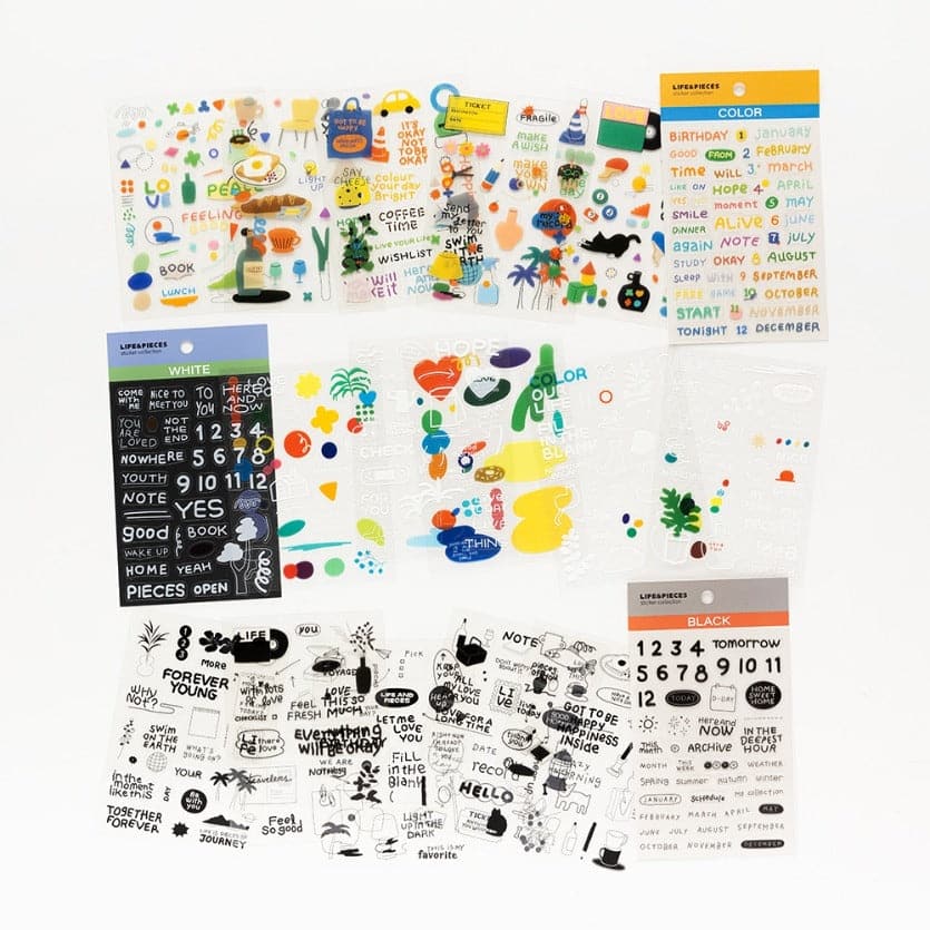 Livework Life & Pieces Sticker Collection, Clear Sheet