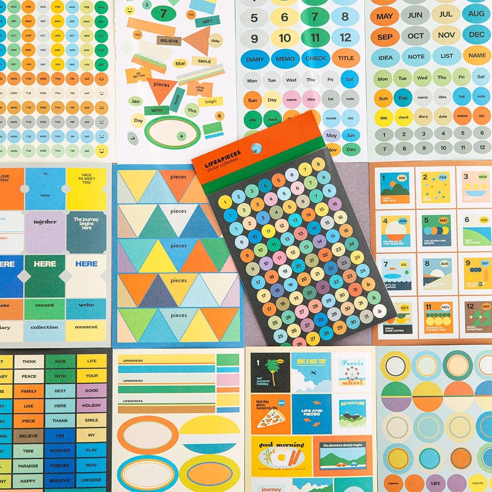 Livework Life & Pieces Sticker Collection – Text & Label